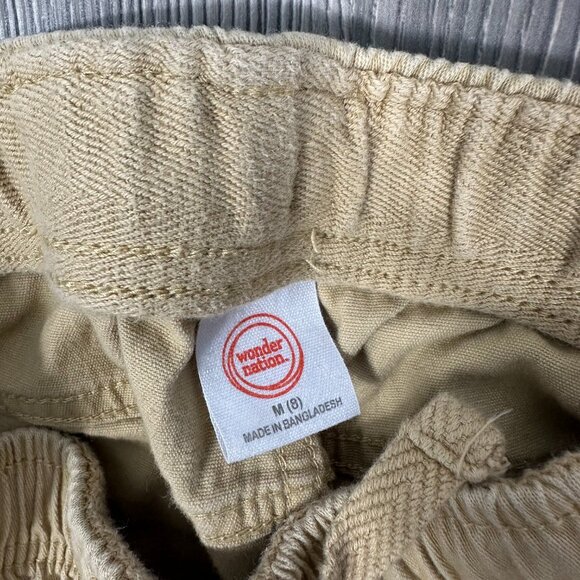 Wonder Nation Kids Tan Elastic Waist Pants Size M Drawstring Play School Casual - Picture 3 of 5